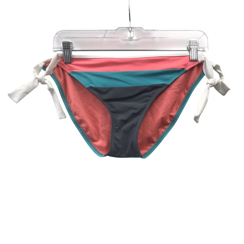 Hobie Bikini Womens XL Swim Suit Bottom Striped Pink Green Gray White